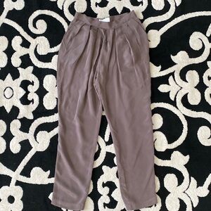 Jodi Arnold Pleated Front Silk Trouser Pants Sz 10